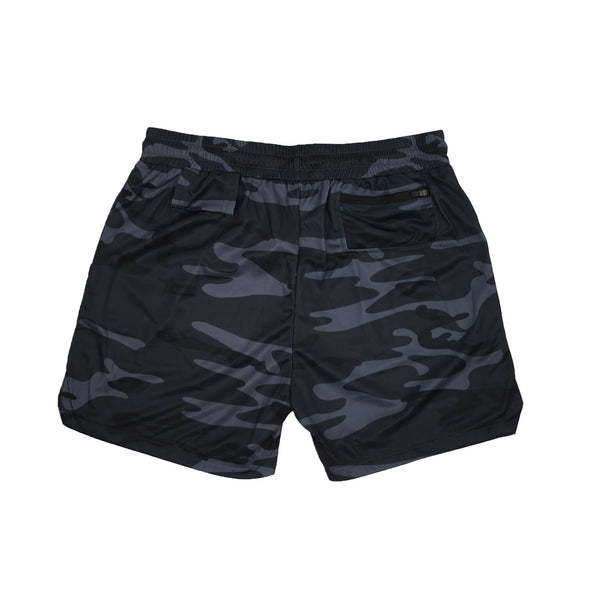 Black Camo Workout Shorts - At Peace Athletics