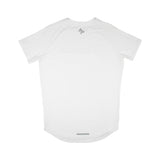 White curved split hem t shirt - At Peace Athletics