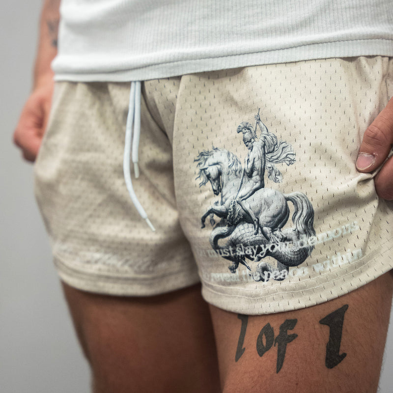 Cream 'Slayer' Shorts