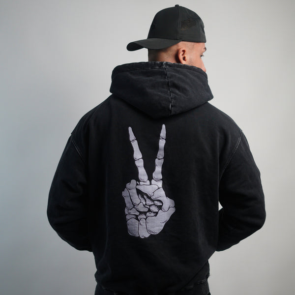 Nike peace logo oversized black online hoodie