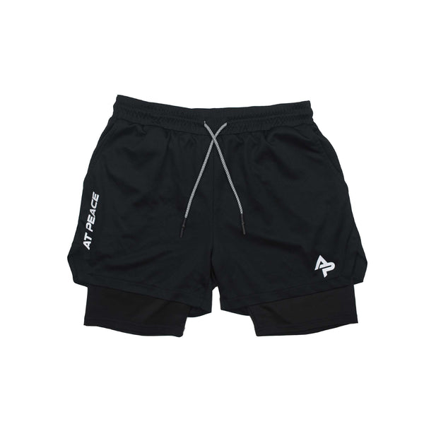 Black workout shorts - At Peace Athletics